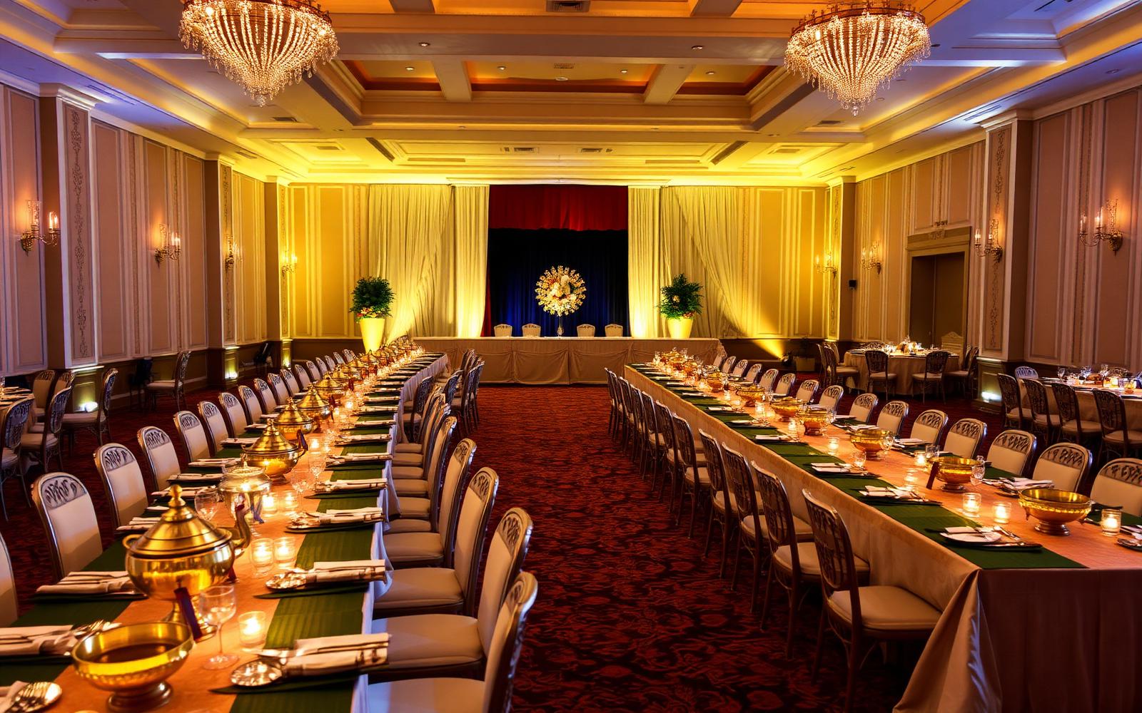 Wedding hall setup